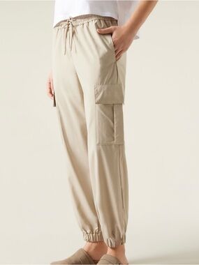 Cotton On Body Cargo Jogger Pants Ivory Tan Small Loungewear Athletic Comfort